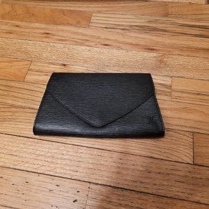 Louis Vuitton epi noir art deco envelope clutch